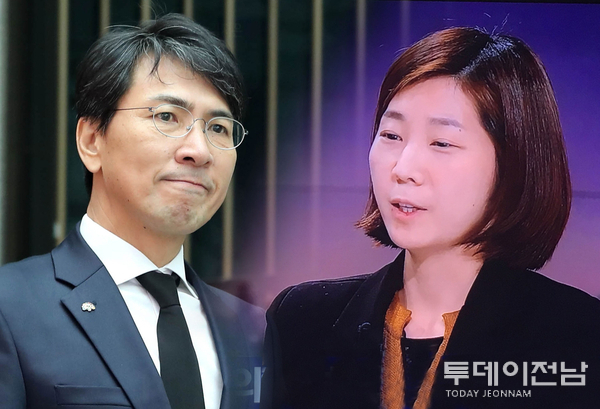 ▲안희정 전 충남지사와 김지은 정무비서/투데이전남
